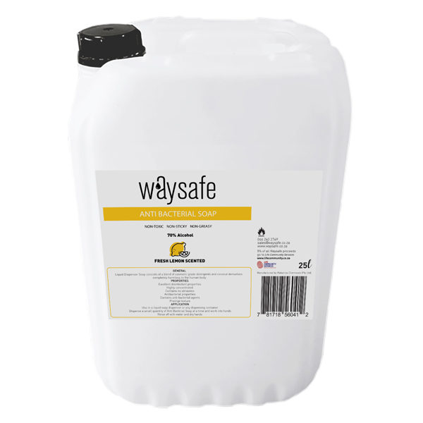 Waysafe Anti Bacterial Lemon Scented Soap 25 Litre