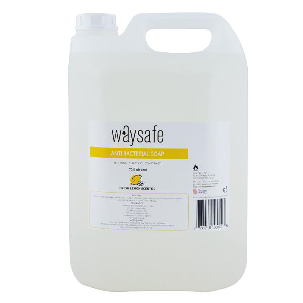 Waysafe Anti Bacterial Lemon Scented Soap 5 Litre