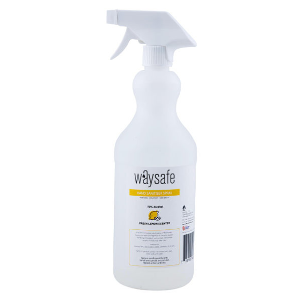 Waysafe Hand Sanitiser Spray 70% Lemon Scented 1 Litre
