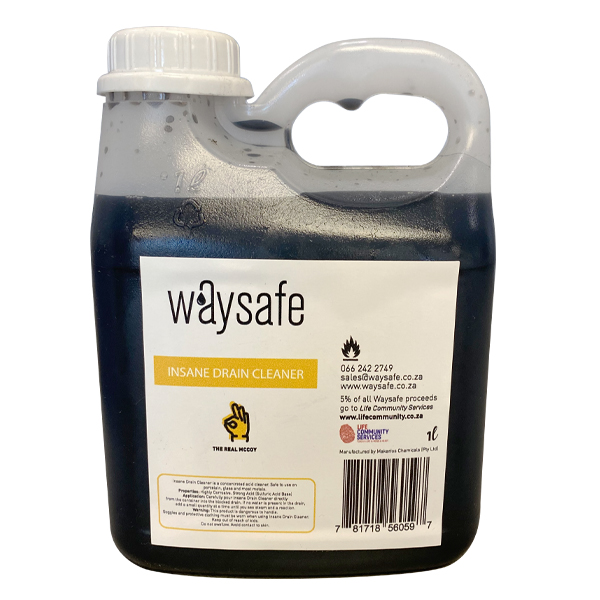Waysafe Insane Drain Cleaner 1 Litre Waysafe Insane Drain Cleaner 1 Litre